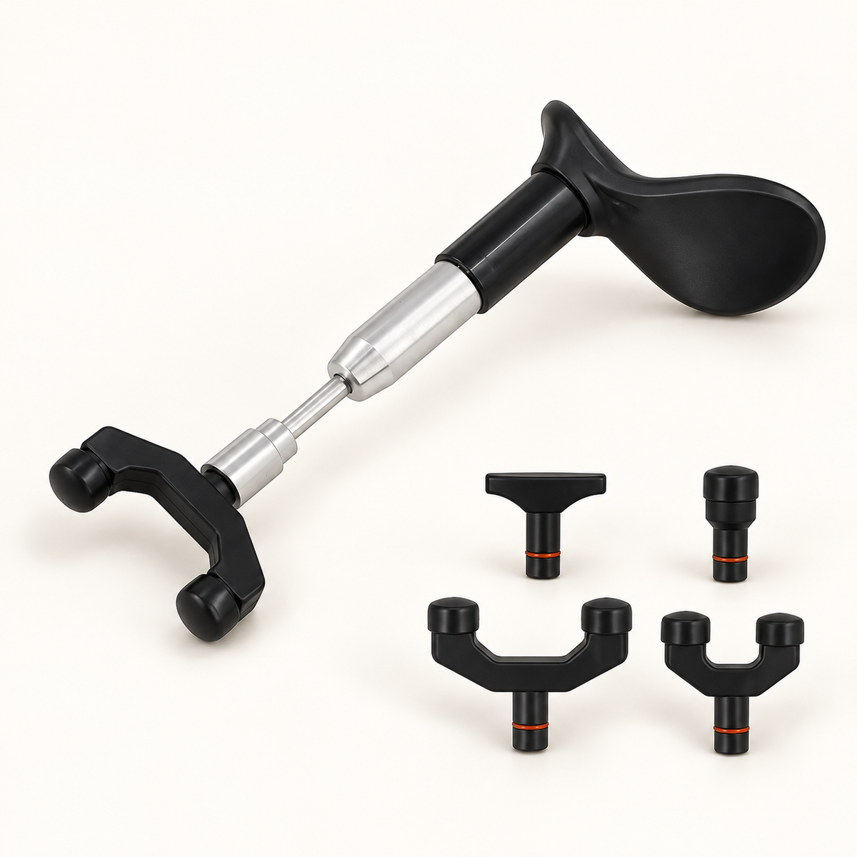 Manual Trigger Point Pressure Massager with Interchangeable Head Options