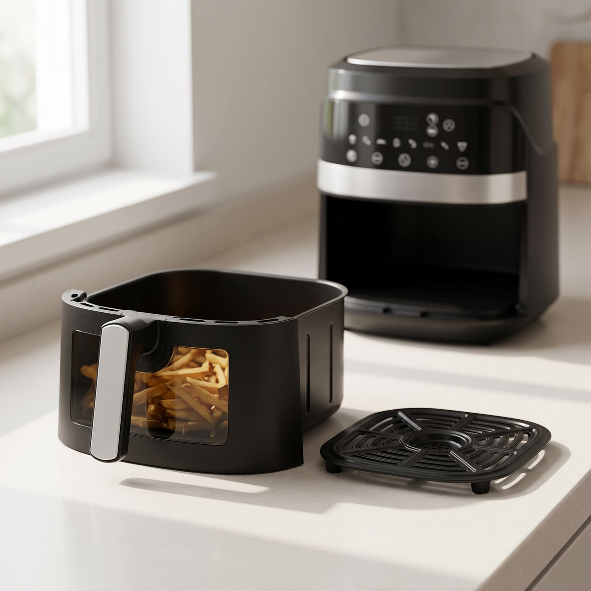 5.5L Digital Air Fryer with Viewing Window & 8 Cooking Presets