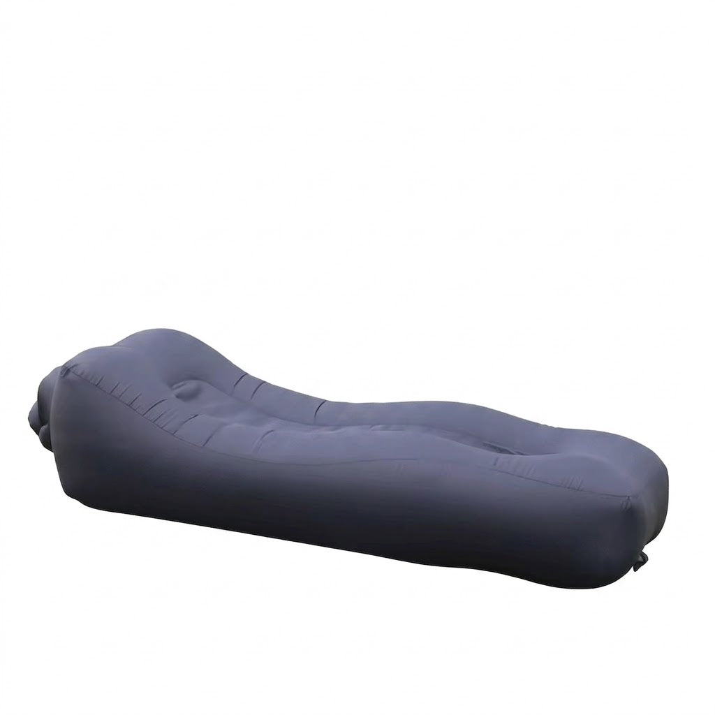 Full-Length Inflatable Lounger Sofa with Breathable Mesh Center