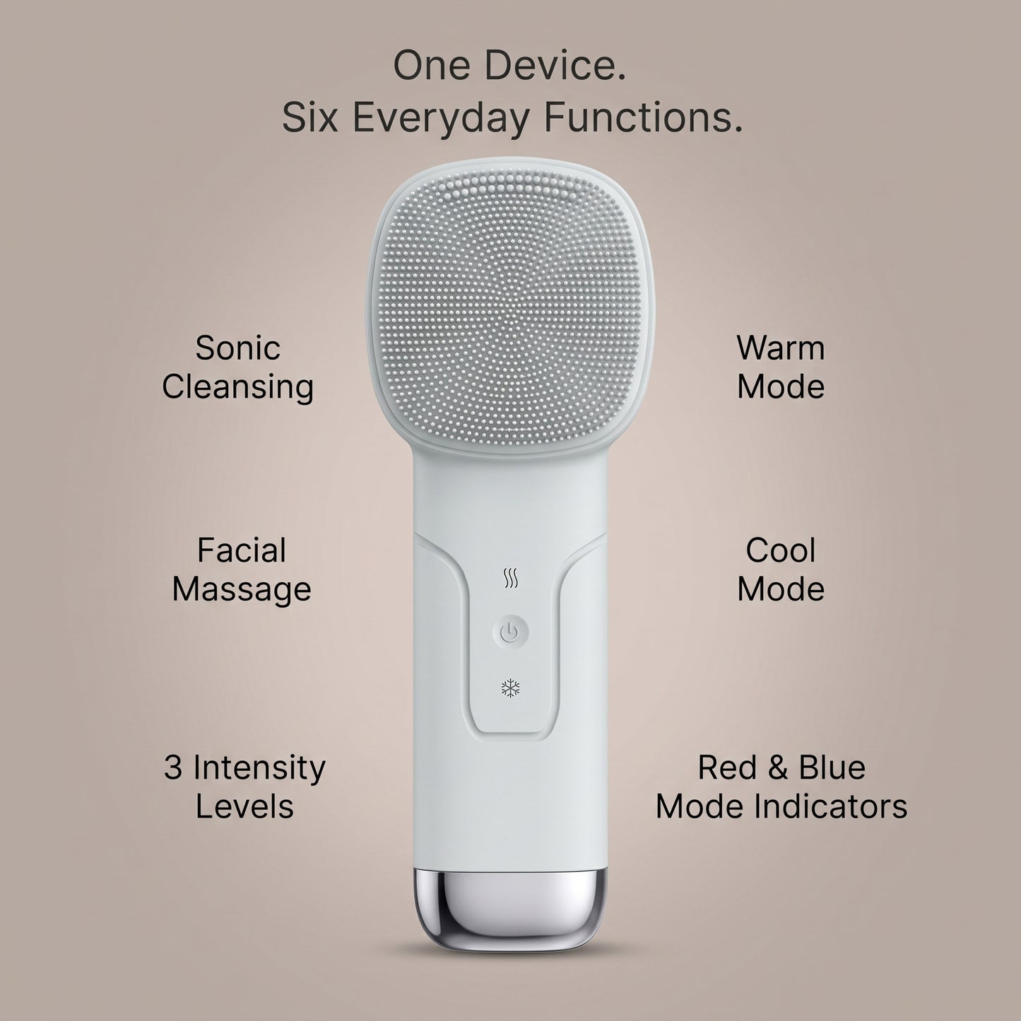6-in-1 Warm & Cool Sonic Facial Cleansing Brush