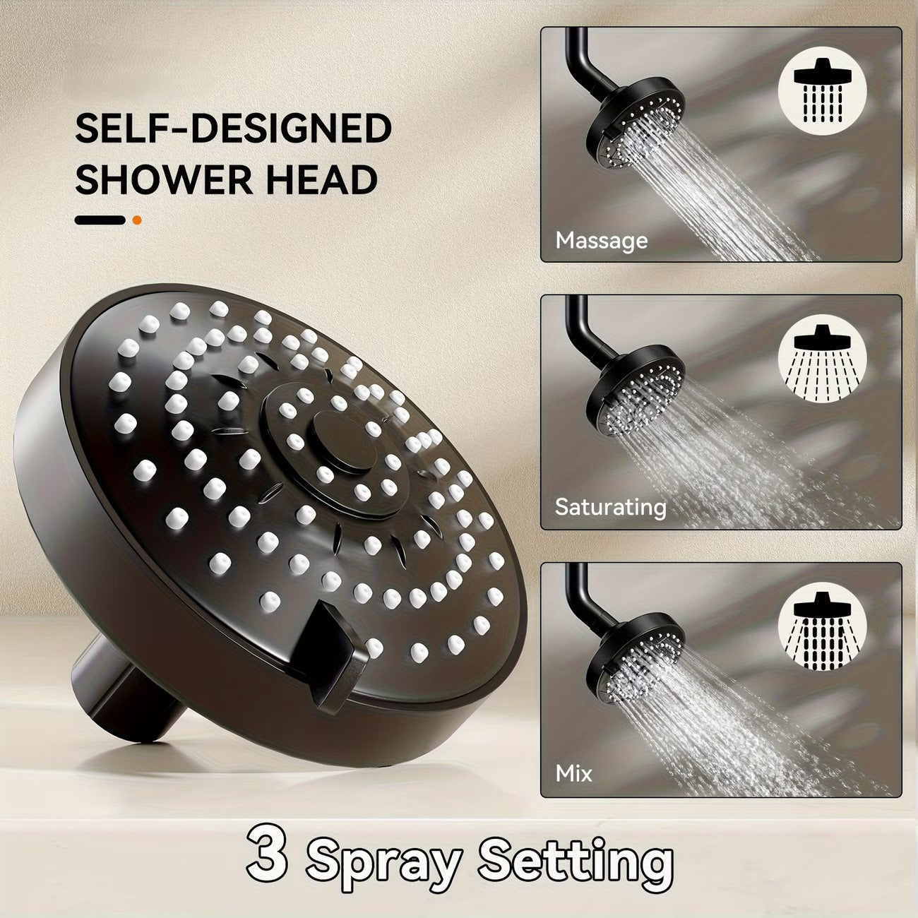 Luxury Dual Shower Head System For Couples – High Pressure Rainfall Spa Shower Kit With Adjustable Extension Bar