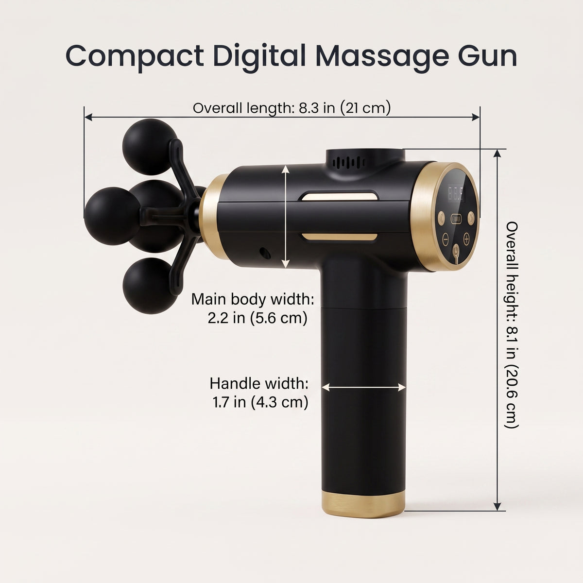 99-Level Digital Massage Gun with 11 Interchangeable Heads
