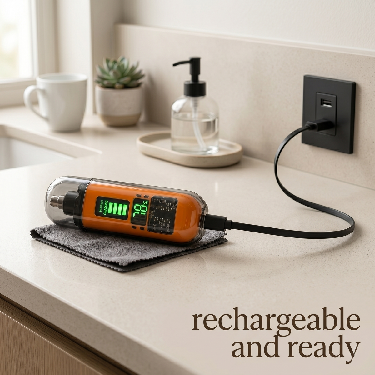 Rechargeable Precision Nose & Ear Trimmer with LED Display