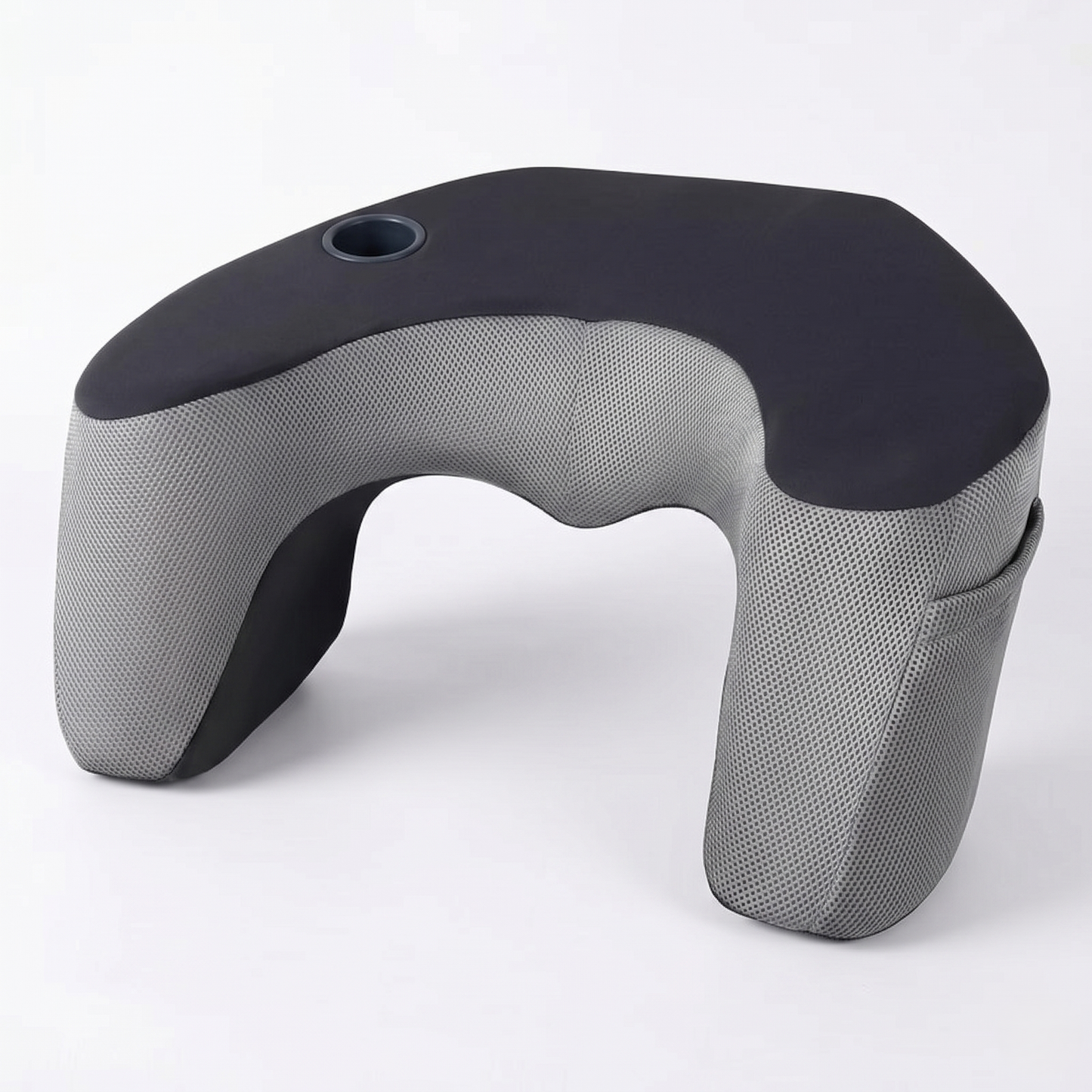 Ergonomic Lap Desk Pillow with Arm Support, Cup Holder & Side Pockets