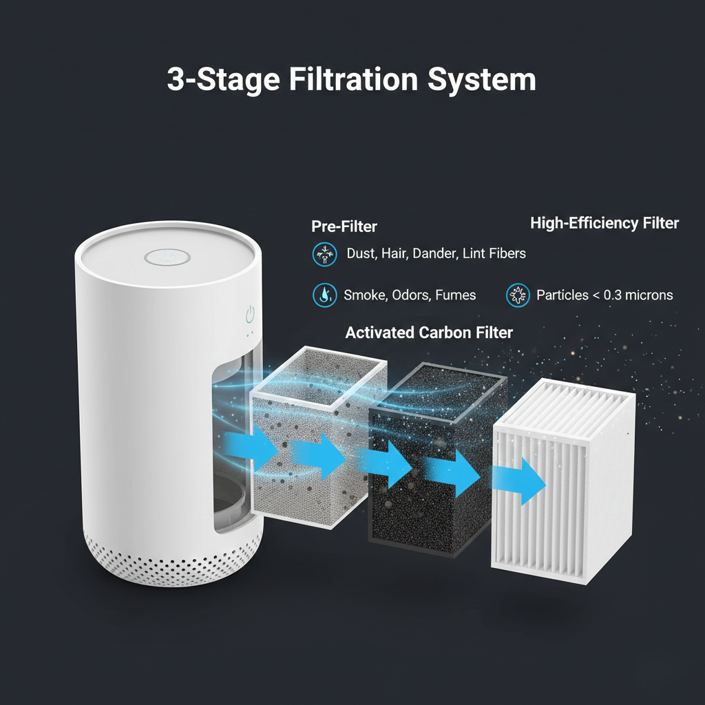 Portable HEPA Desktop Air Purifier