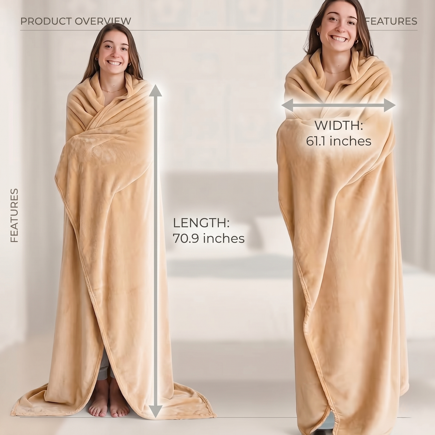 Oversized Wearable Blanket for Full-Body Comfort