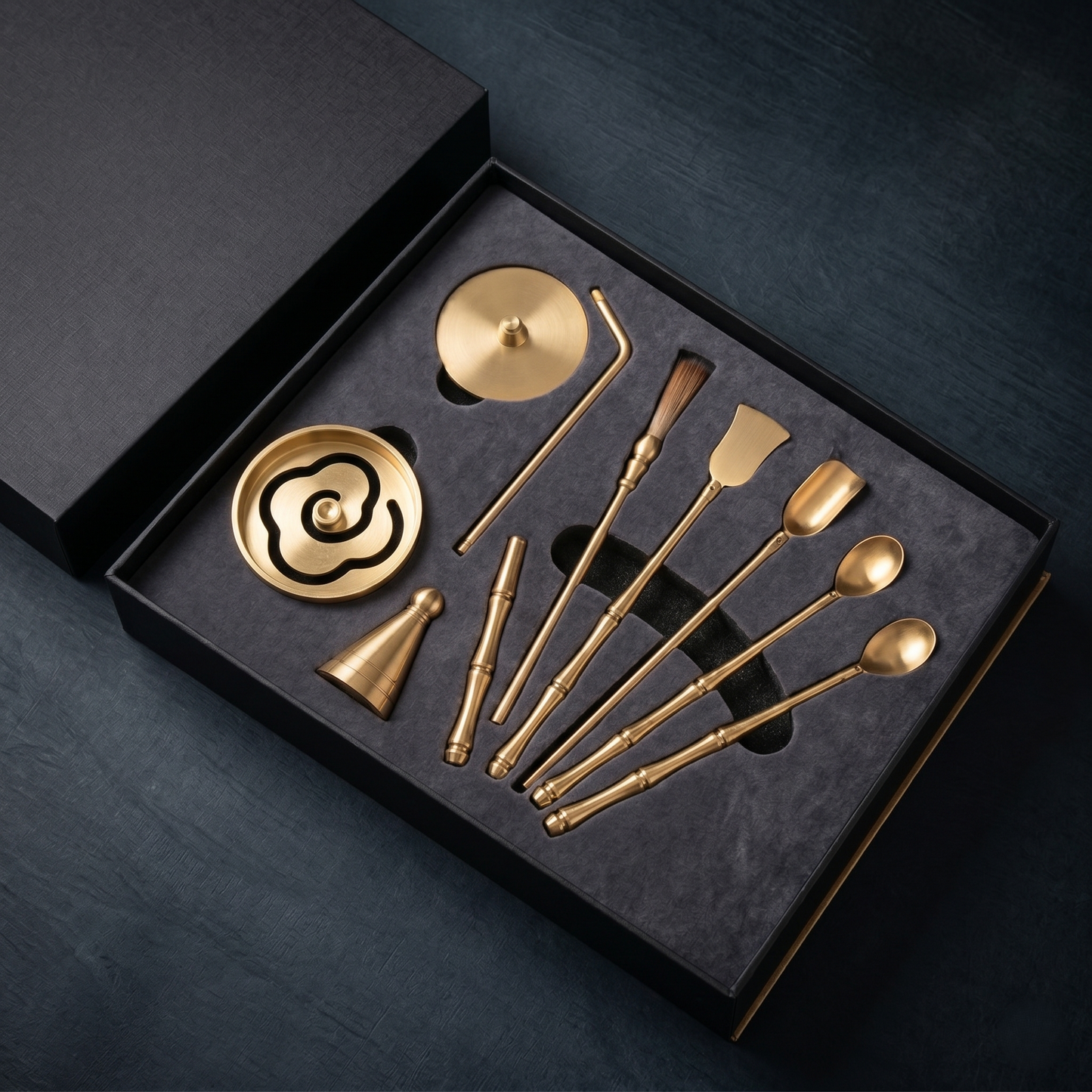 Brass Incense Ritual Tool Kit For Powder & Cone Incense