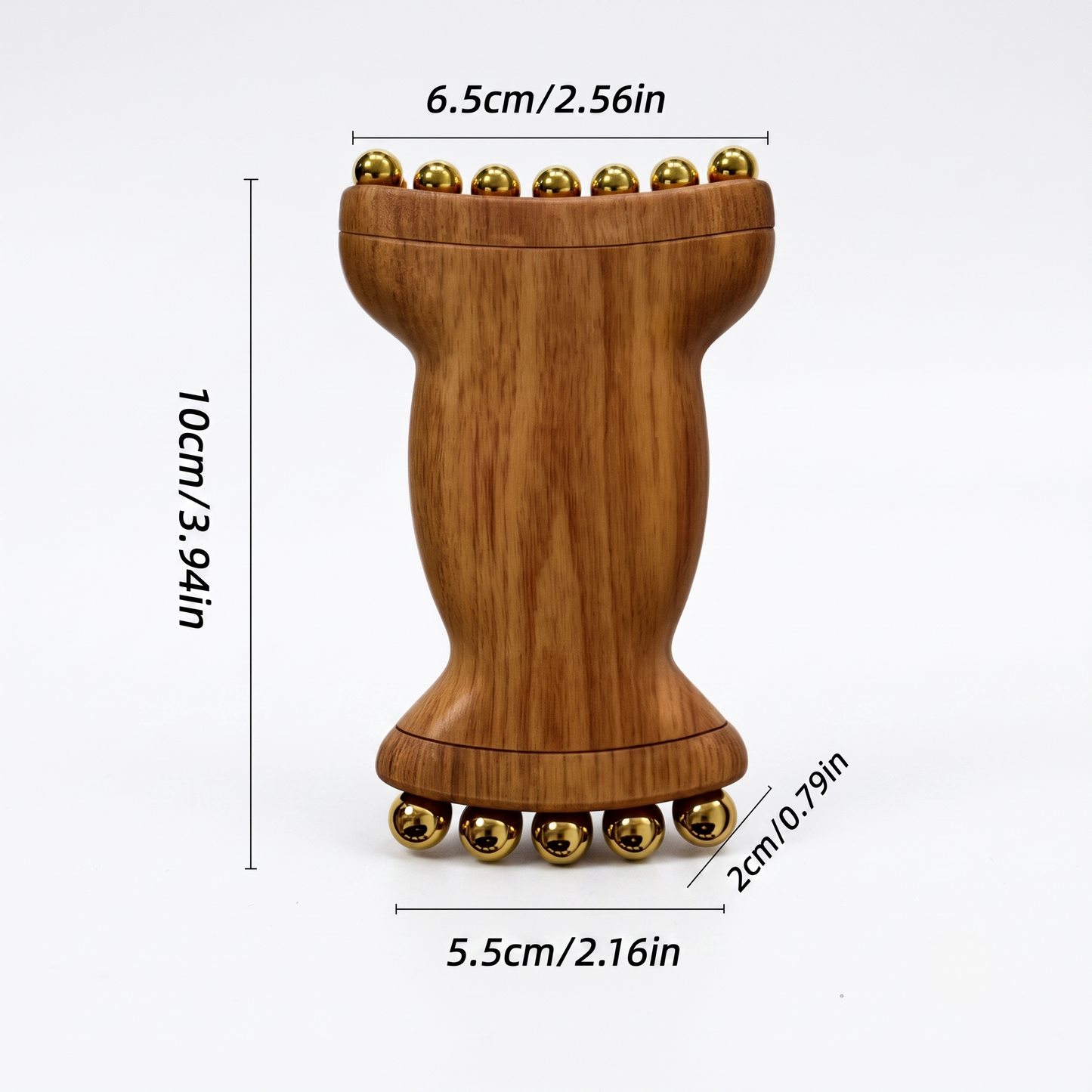 Manual Wooden Massage Roller for Neck & Body Relaxation