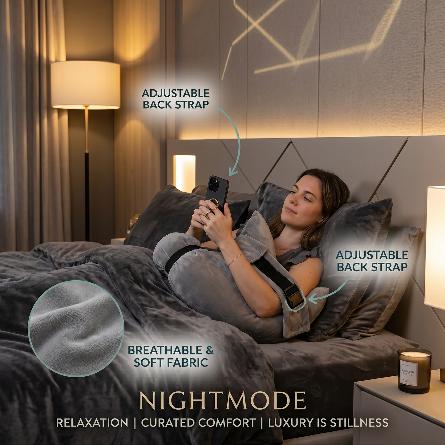 Hands-Free Comfort Pillow – Relax, Scroll & Unwind Without Holding Your Phone