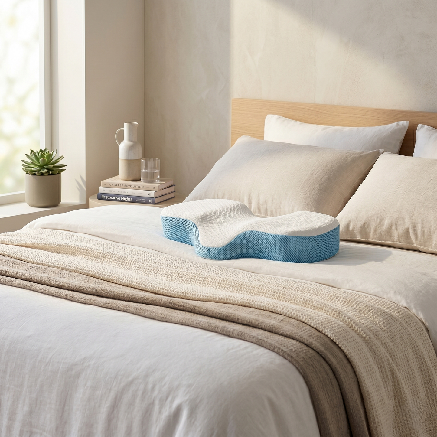 Contoured Memory Foam Side Sleeper Pillow