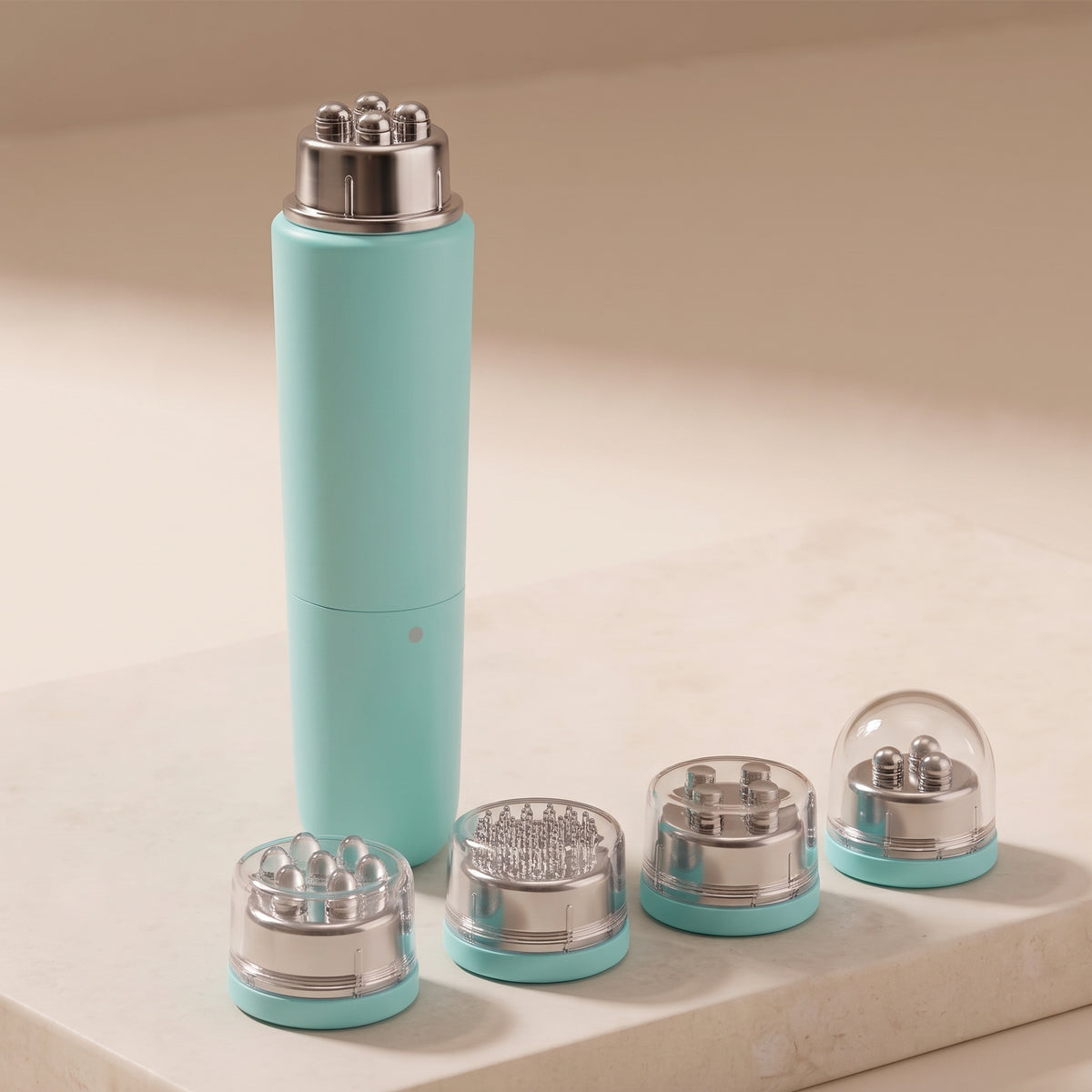 4-in-1 Micro-Vibration Facial Massager with Interchangeable Heads