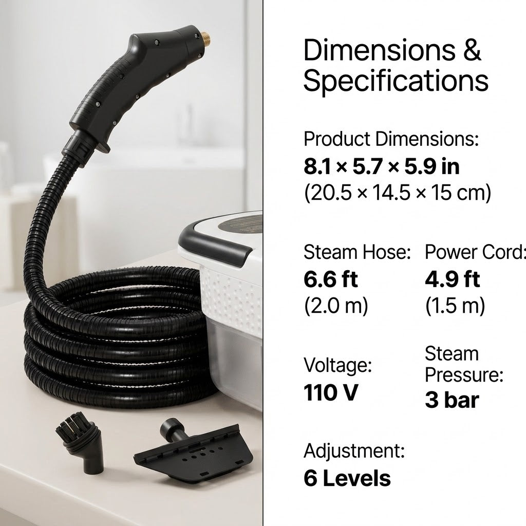 Portable High-Temperature Multi-Surface Steam Cleaner with Adjustable Steam Control