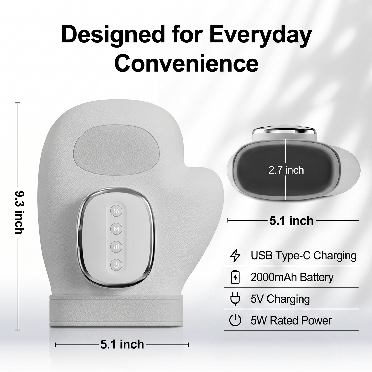 Rechargeable Heated Air Compression Hand Massager