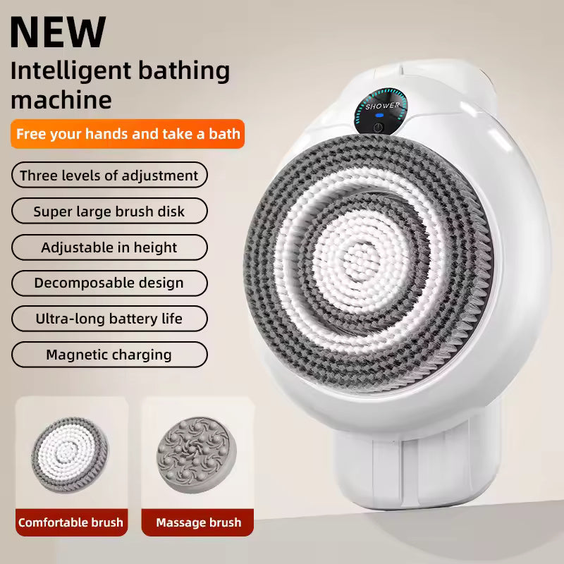 Wall-Mounted Electric Shower Scrubber For Hands-Free Back Cleansing
