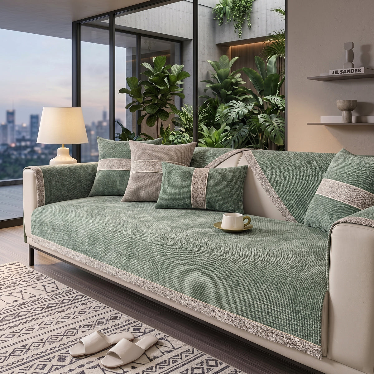 Textured Anti-Slip Modular Sofa Cover for Seats & Backrests