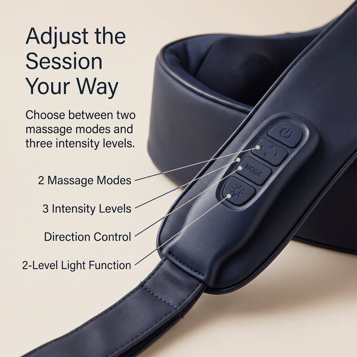 10-Head Shoulder & Neck Kneading Massager with Pull Straps