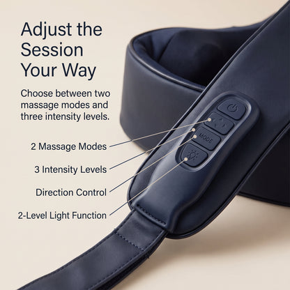 10-Head Shoulder & Neck Kneading Massager with Pull Straps