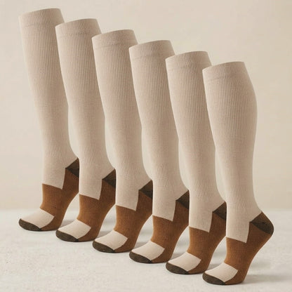 Compression Socks for Travel & Daily Comfort (6-Pack)