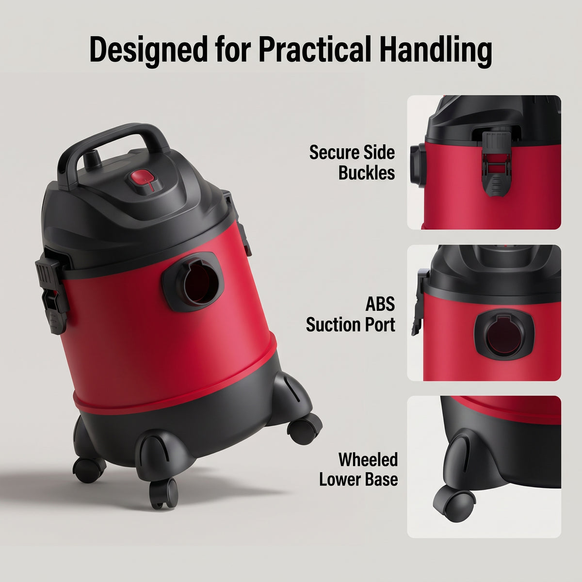 1200W 25L Wet/Dry/Blow Vacuum Cleaner with 5-Stage Filtration
