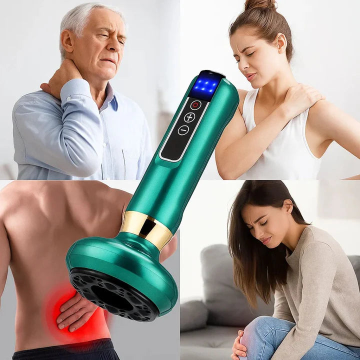 Heated Electric Cupping Massager with Adjustable Suction