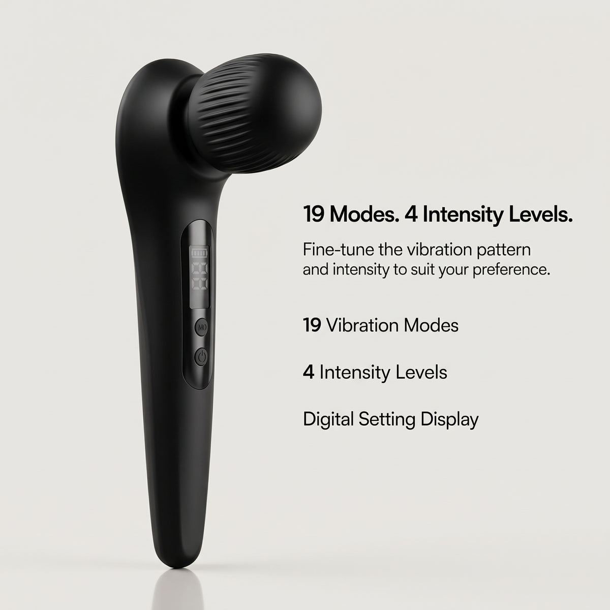 19-Mode Handheld Vibration Massage Wand with 4 Intensity Levels