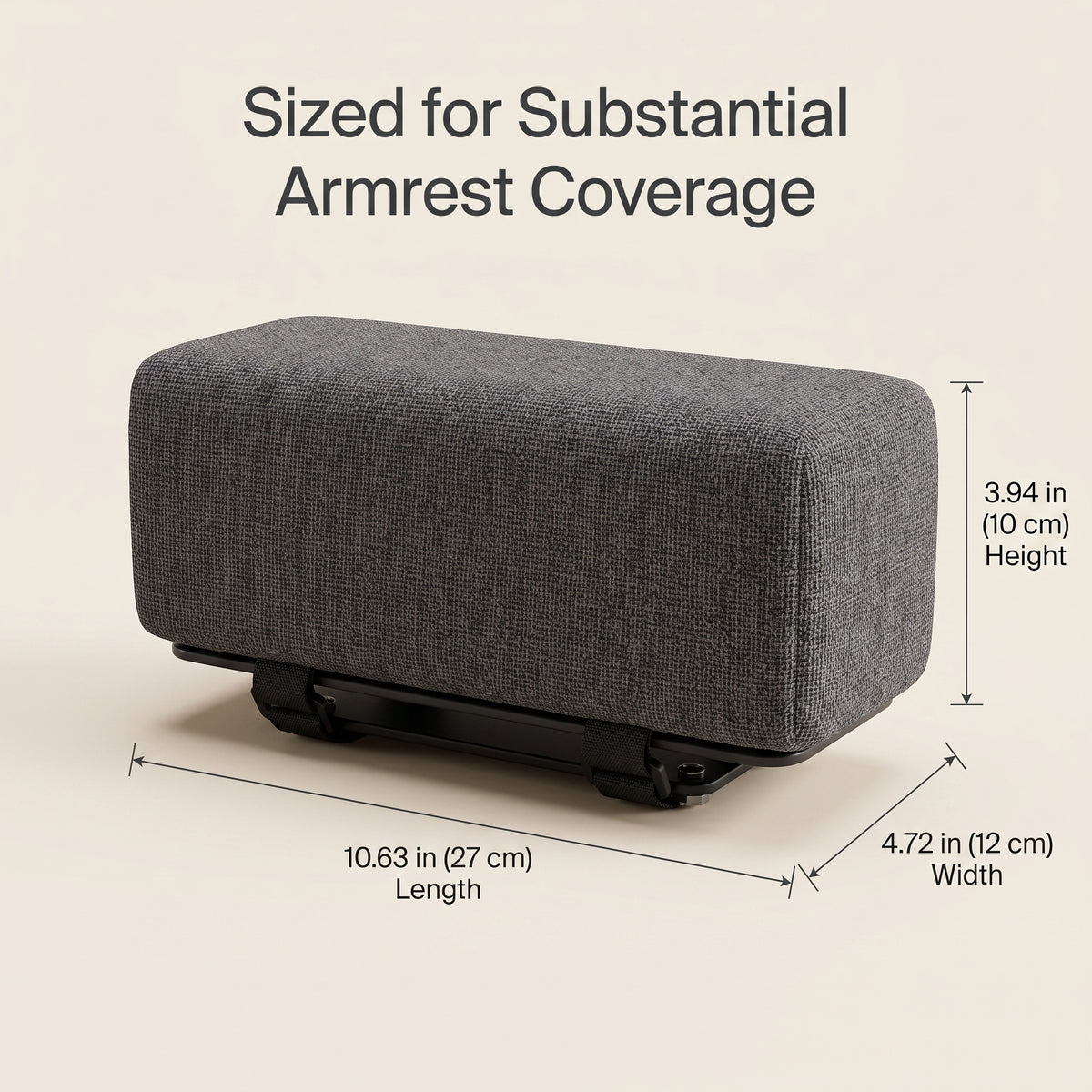 2-Piece Thick Foam Office Chair Armrest Pads with Washable Covers