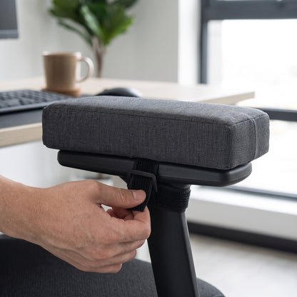 2-Piece Thick Foam Office Chair Armrest Pads with Washable Covers