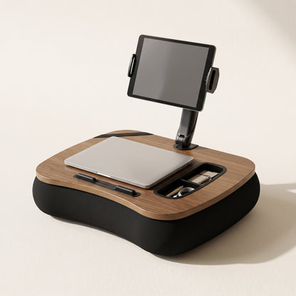 2-in-1 Cushioned Lap Desk with Foldable Tablet & Phone Stand