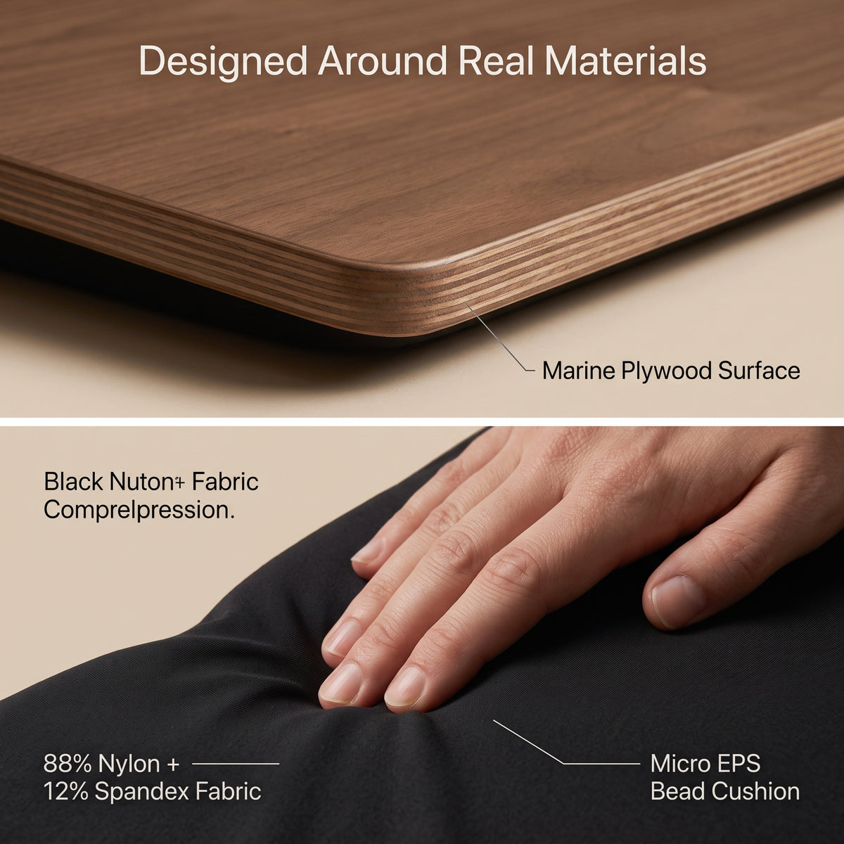 2-in-1 Cushioned Lap Desk with Foldable Tablet & Phone Stand