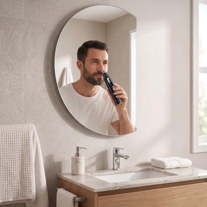 2-in-1 Precision Nose & Eyebrow Trimmer with Digital Display