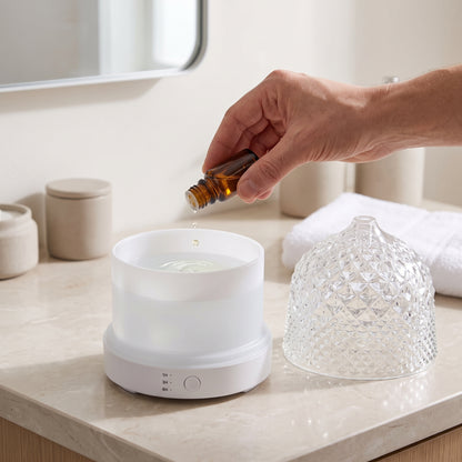 200mL Glass Ultrasonic Aroma Diffuser with 7-Color LED