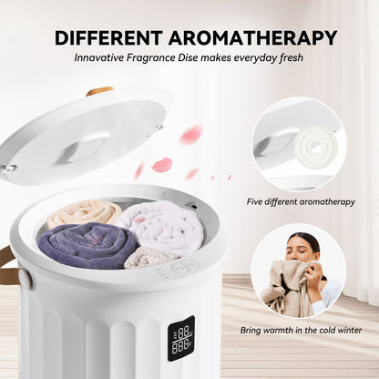 Kovelli™ Luxury Towel Warmer Bucket – Spa-Inspired Heated Towel & Blanket Warmer with Aromatherapy