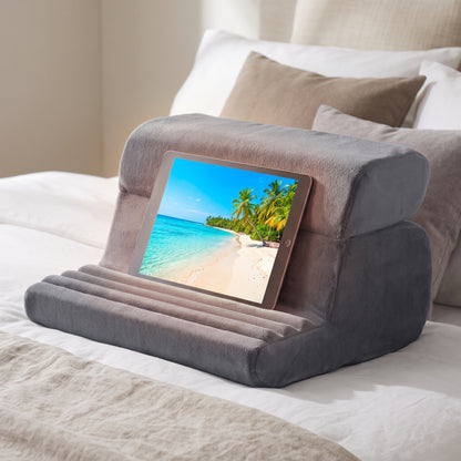 3-Angle Tablet Pillow Stand with Storage Pockets