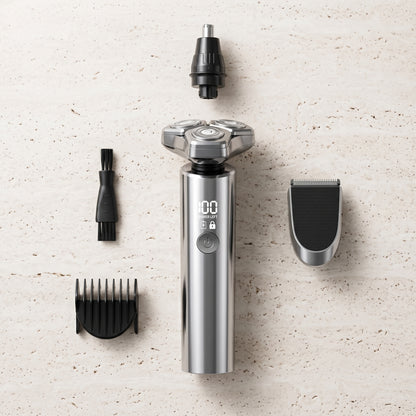 3-Head Magnetic Rotary Electric Shaver & Grooming Kit