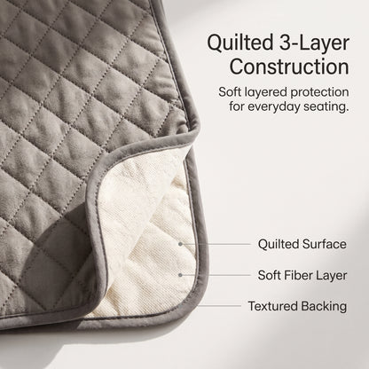 3-Layer Quilted Recliner Chair Protector with Securing Strap