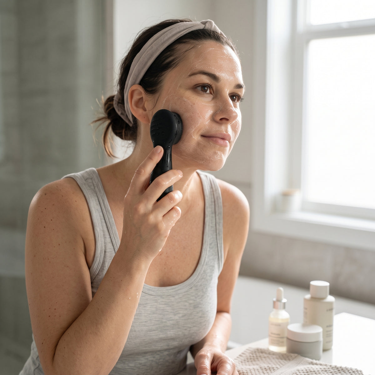 3-Mode Silicone Vibrating Facial Cleansing Brush