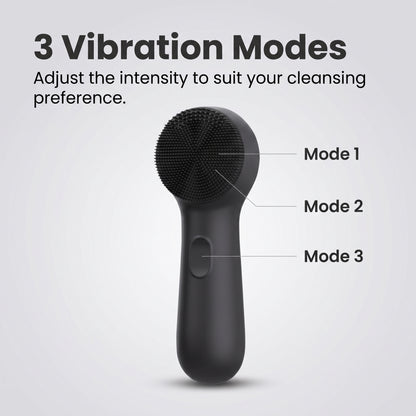 3-Mode Silicone Vibrating Facial Cleansing Brush
