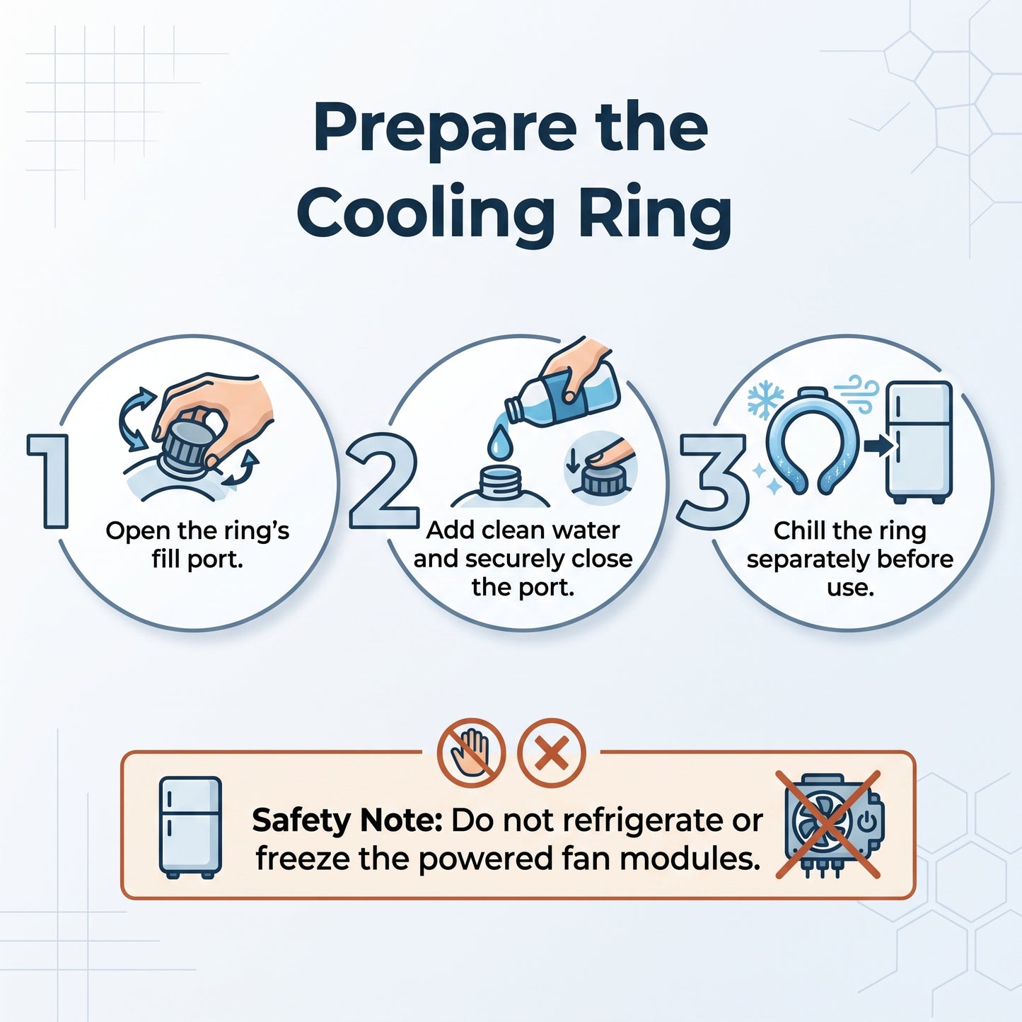 3-Speed Dual-Turbine Neck Fan with Chilled Cooling Ring