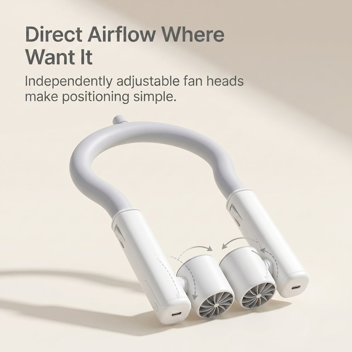 3-Speed Dual-Turbine Neck Fan with Chilled Cooling Ring
