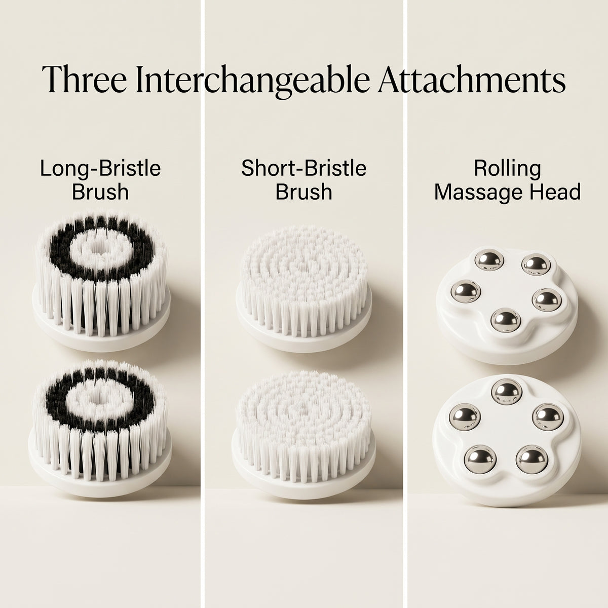 3-Speed Facial Cleansing Brush with Bi-Directional Rotation
