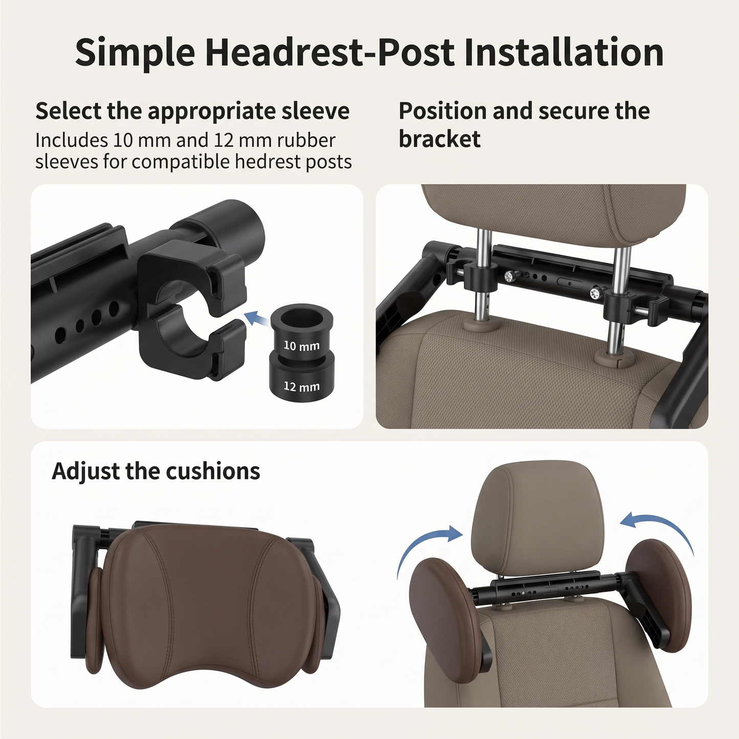 360° Adjustable Memory Foam Car Headrest Support Pillow