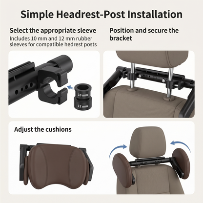 360° Adjustable Memory Foam Car Headrest Support Pillow