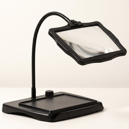 3X LED Desktop Magnifier with 360° Flexible Gooseneck Stand