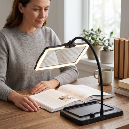 3X LED Desktop Magnifier with 360° Flexible Gooseneck Stand