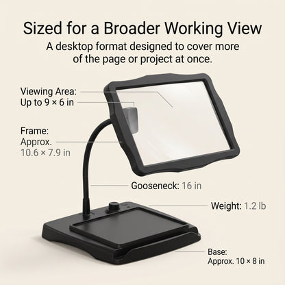 3X LED Desktop Magnifier with 360° Flexible Gooseneck Stand