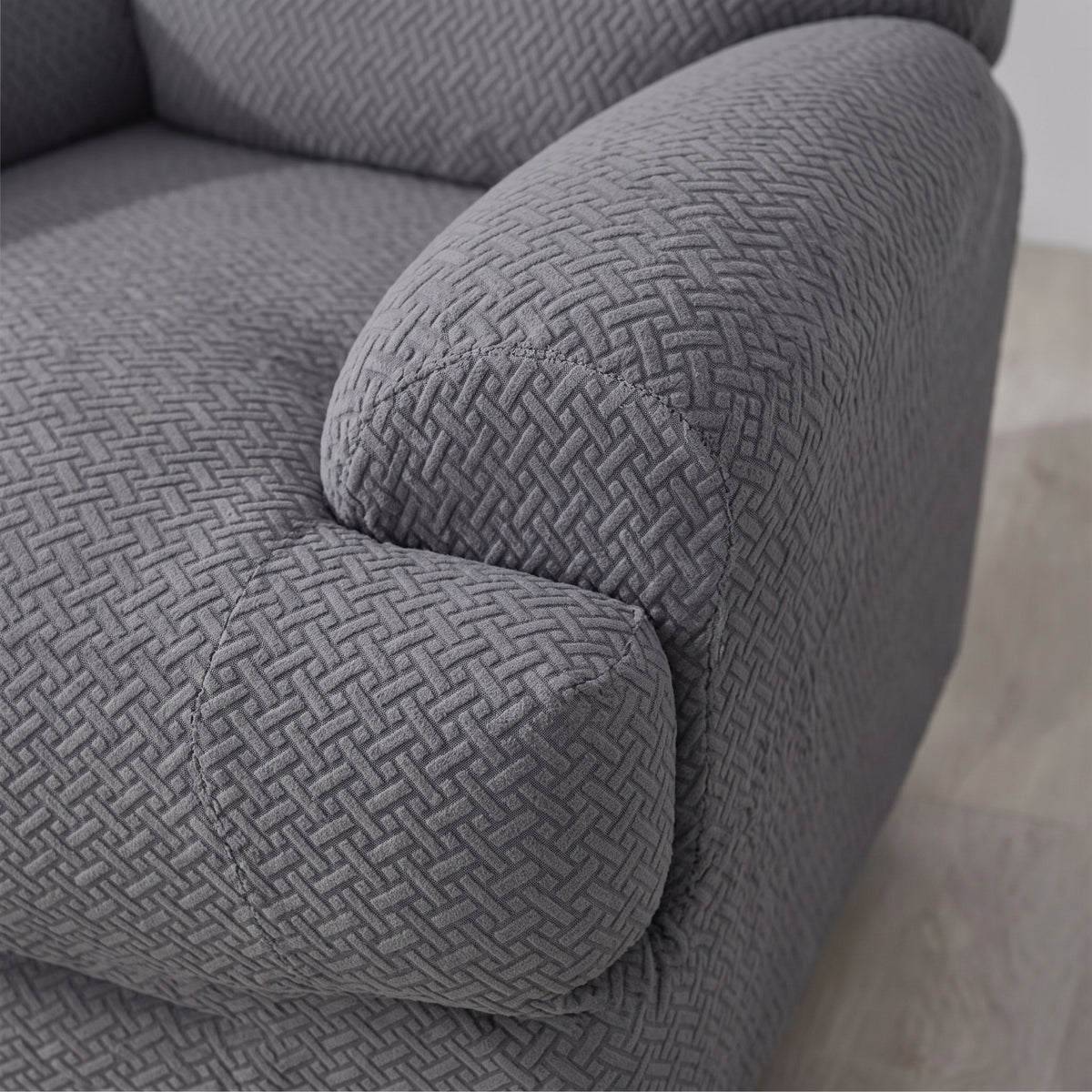 4-Piece Jacquard Stretch Recliner Chair Cover with Side Pocket