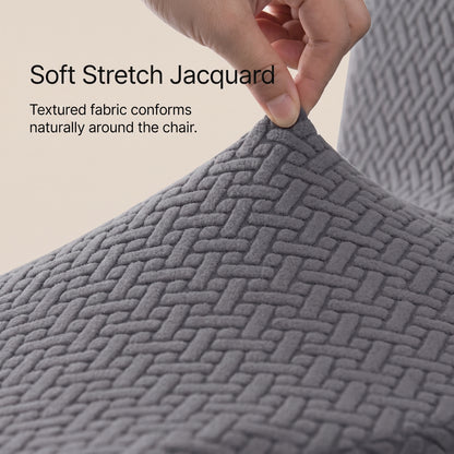 4-Piece Jacquard Stretch Recliner Chair Cover with Side Pocket
