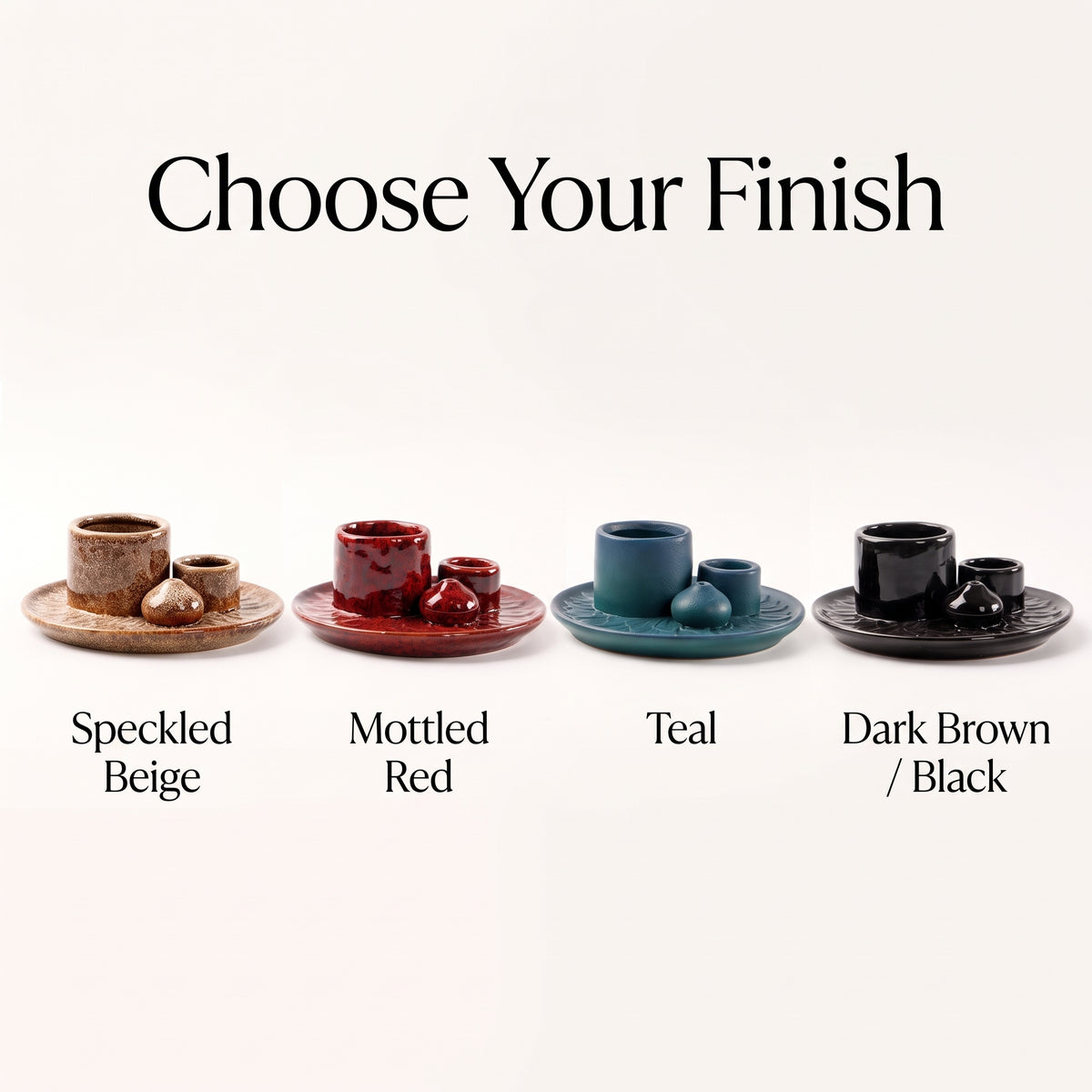 4-in-1 Ceramic Incense, Sage, Palo Santo & Candle Holder