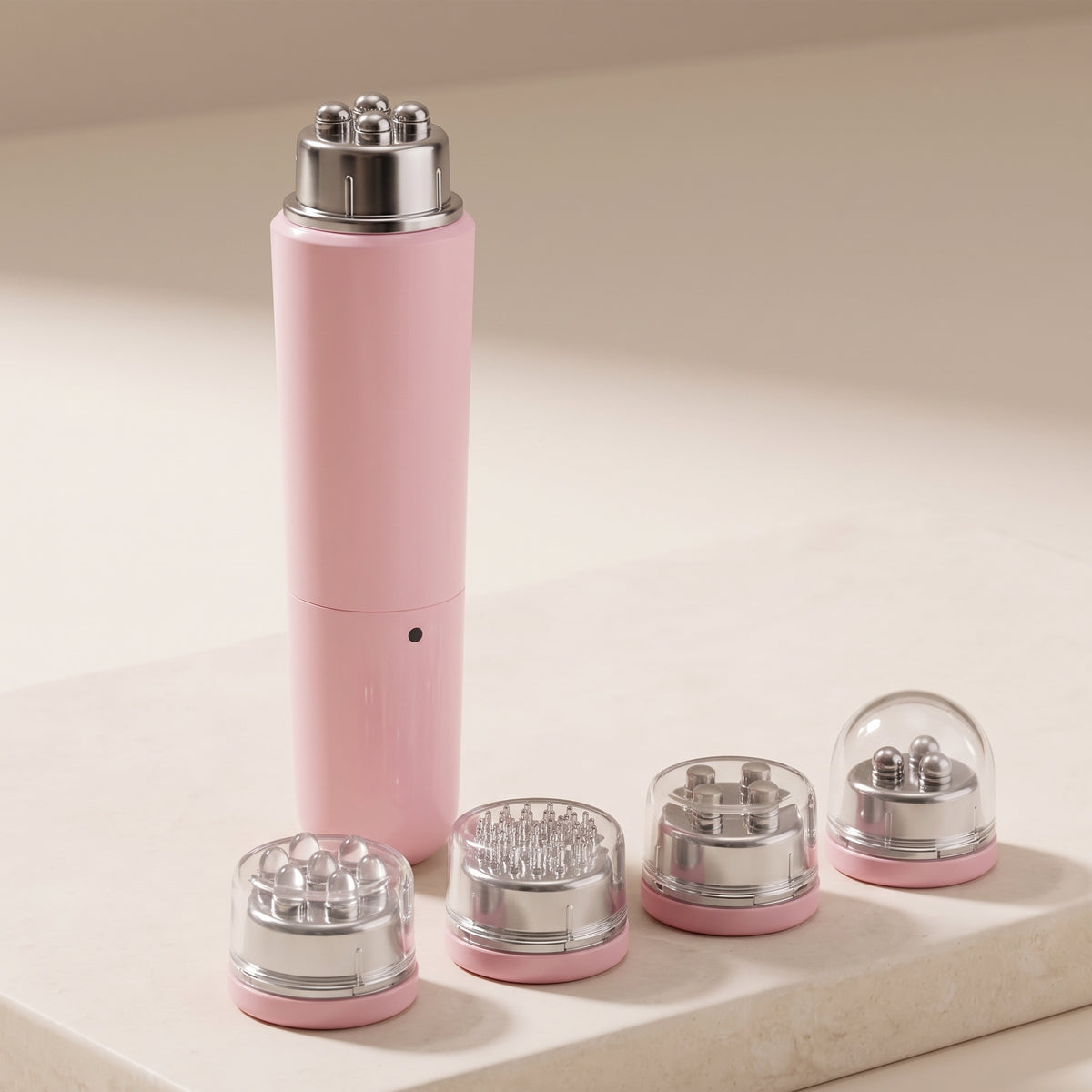 4-in-1 Micro-Vibration Facial Massager with Interchangeable Heads