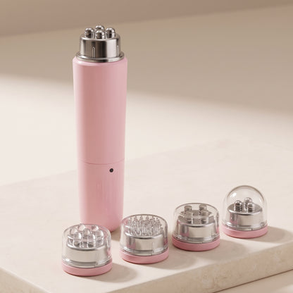 4-in-1 Micro-Vibration Facial Massager with Interchangeable Heads